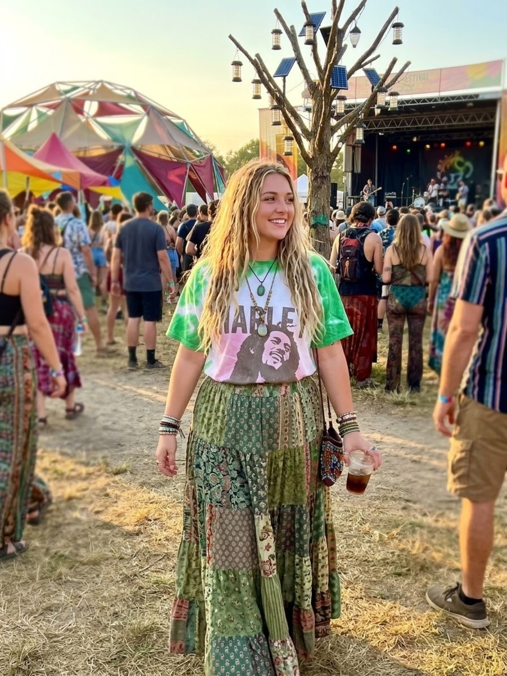 Bob Marley Green Tie Dye Graphic Tee Size 1X P2P 23 in